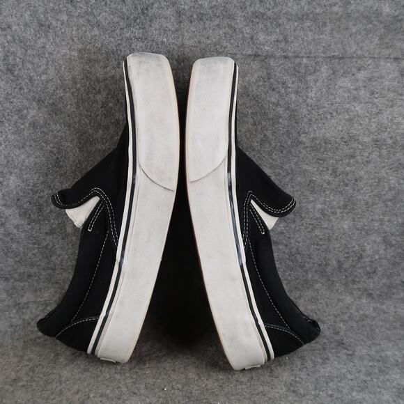 Vans Shoes Womens 9 Classic Slip On Platform Sneakers Canvas Black Skate Casual - Picture 13 of 16